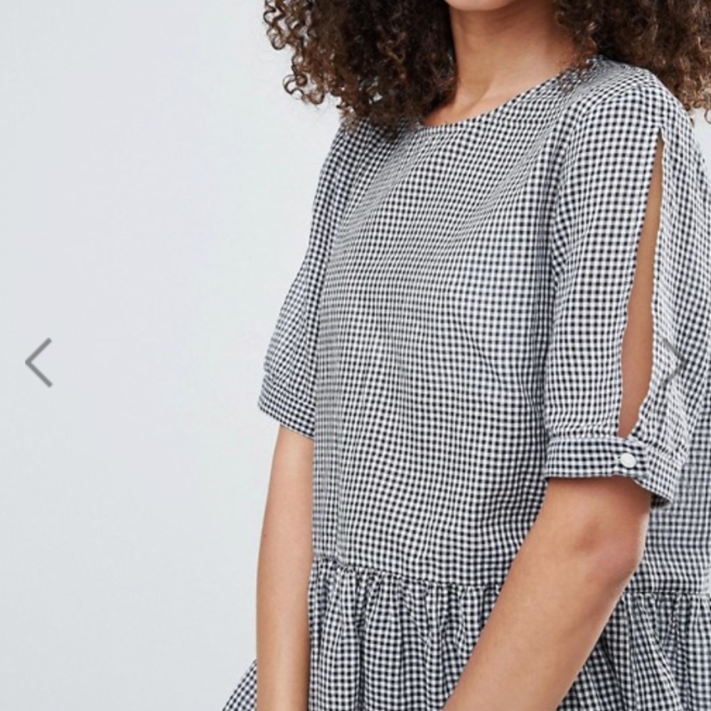 Y.A.S Checky Button Back Top - Picture 3 of 3
